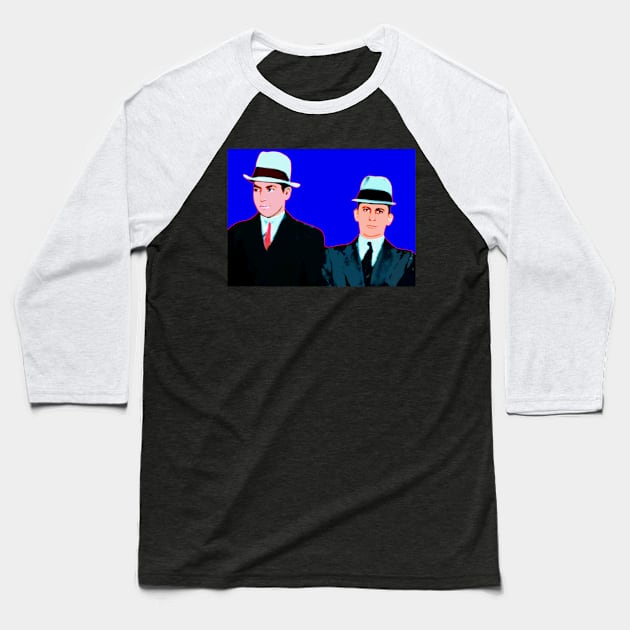 lucky luciano and meyer lansky pop art Baseball T-Shirt by oryan80